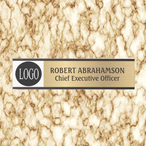 Modern Gold Your Logo Office Door Signs Sign