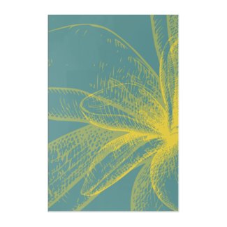 Modern Goldden Flower Paint 1 Acrylic Print