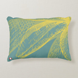 Modern Goldden Flower Paint 1 by RD Accent Pillow