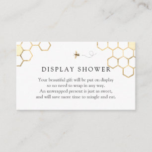 Modern Golden Bee Display Shower Enclosure Card