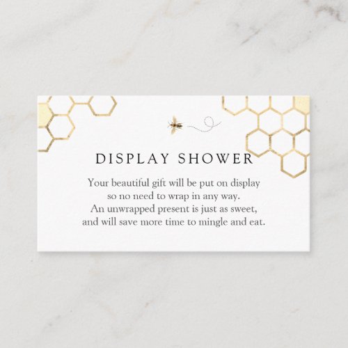 Modern Golden Bee Display Shower Enclosure Card