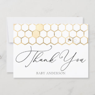 Modern Golden Bee Thank You