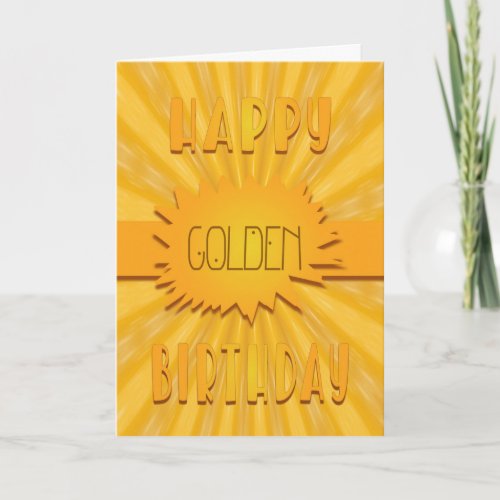 Modern Golden Birthday Card