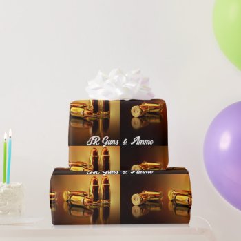 Modern Golden Cartridges Wrapping Paper by DakotaInspired at Zazzle
