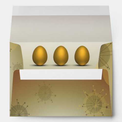 Modern Golden Easter Eggs Envelope