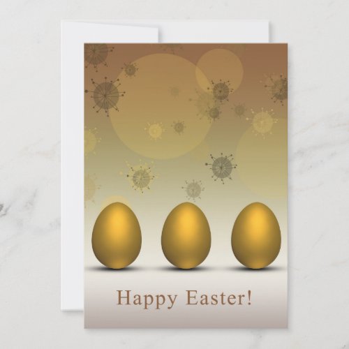 Modern Golden Easter Eggs Invitation