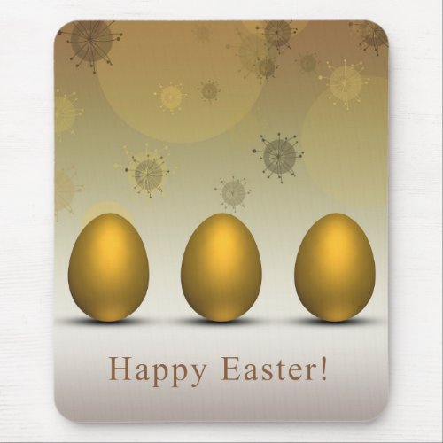 Modern Golden Easter Eggs Mouse Pad