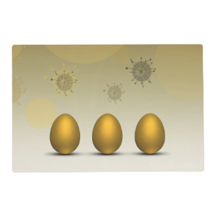 Modern Golden Easter Eggs Placemat