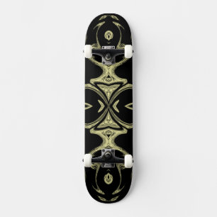 modern golden fashion pattern skateboard deck