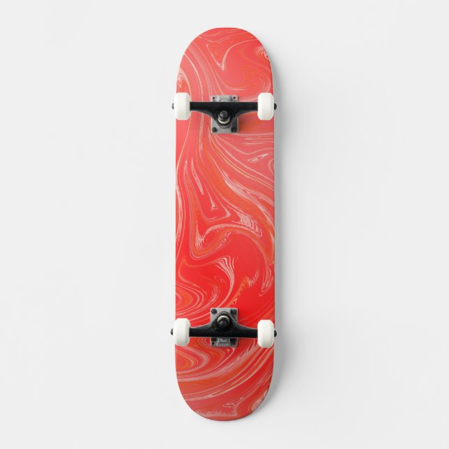 modern golden fashion pattern skateboard deck (Front)