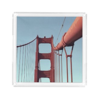 Modern Golden Gate Bridge Photo Acrylic Tray