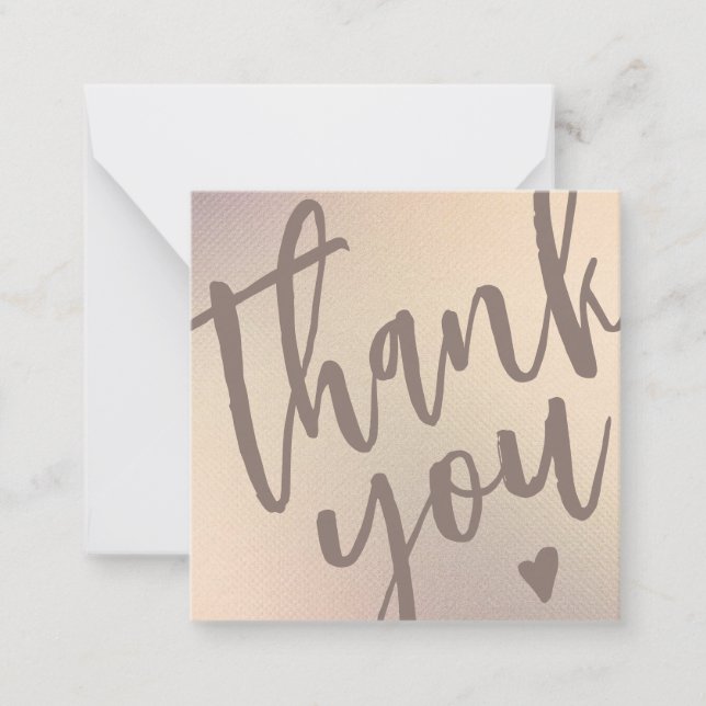 Modern Golden Glitter Business Thank You Insert Note Card (Front)