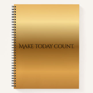 Modern Golden Gradient Motivational Personalized Notebook