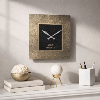 Modern Golden-Leather& Black Minimalist