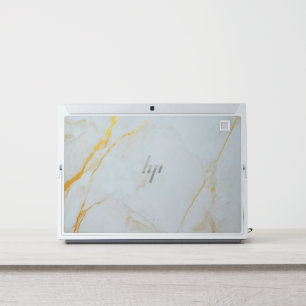 Modern Golden Marble HP Laptop Skin