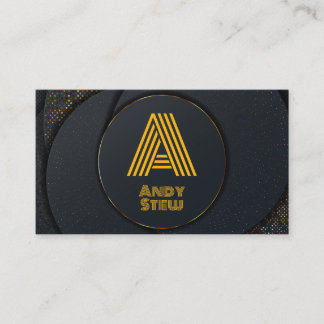 Modern Golden Minimalist Stylish Business Card
