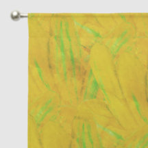 Modern Golden Palm Yellow Floral Pattern