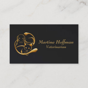 Modern. Golden Pets Business Card