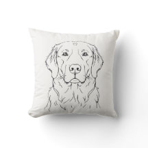 Modern Golden Retriever Minimalist Single Line Art