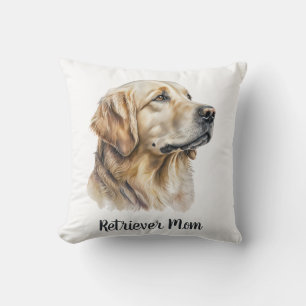 Modern Golden Retriever Pet Dog Personalized Throw Pillow