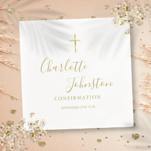 Modern Golden Signature Script Confirmation Napkins