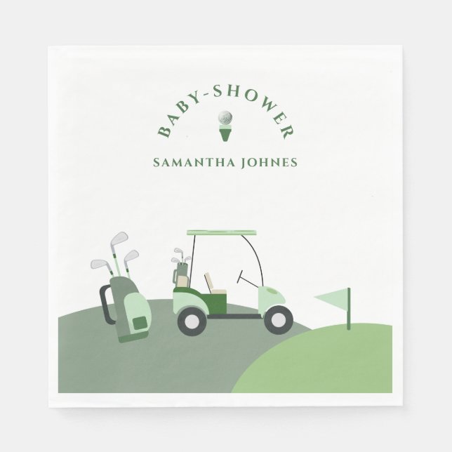 Modern Golf Baby Shower  Napkins (Front)
