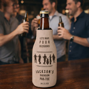 Modern Golf Bachelor Par-tee Bachelor Party Bottle Cooler