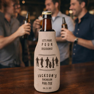 Modern Golf Bachelor Par-tee Bachelor Party Bottle Cooler