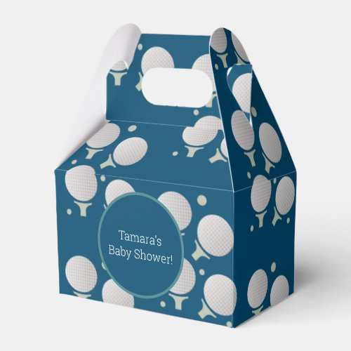 Modern Golf Ball Party Birthday Baby Pattern Favor Boxes