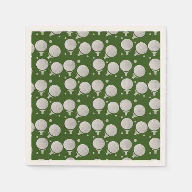 Modern Golf Ball Party Birthday Pattern Napkins (Front)