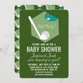 Golf baby hot sale shower invitations