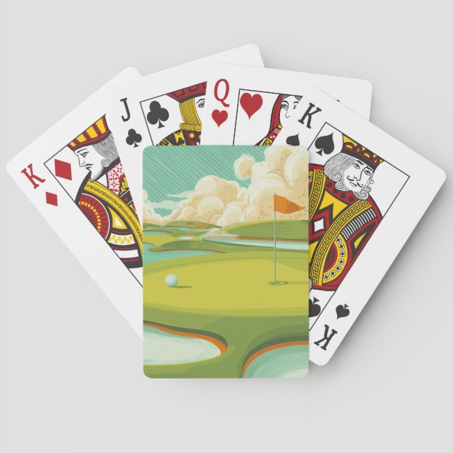 Modern Golf Course Poker Cards (Back)