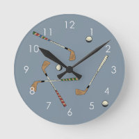 Modern Golf Golfer Club Ball Pattern Blue