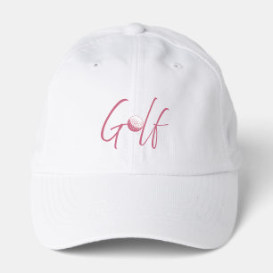Modern Golf Pink Script Ladies Elegant Performance Cap