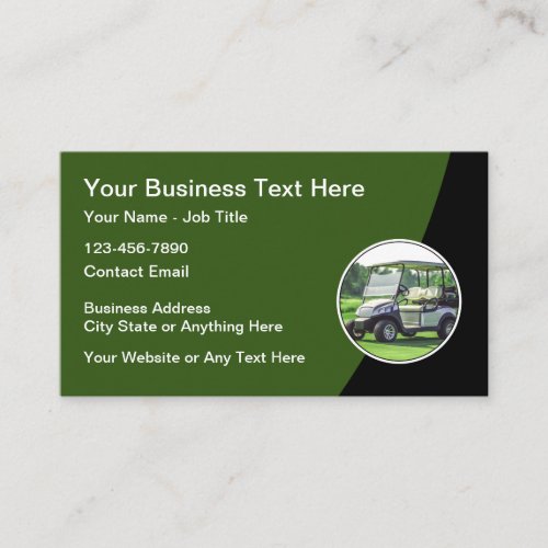 Modern Golf Theme Business Visiting Cards