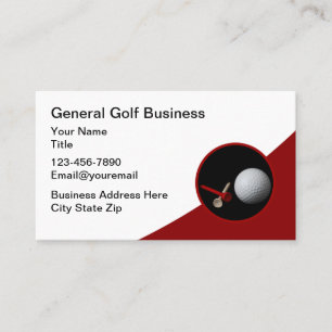 Modern Golf Theme Editable Business Cards