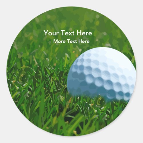 Modern Golf Theme Promotional Sticker Labels