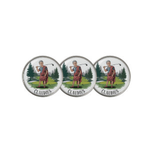 Modern Golfer Funny Illustration Custom Bad Stroke Golf Ball Marker