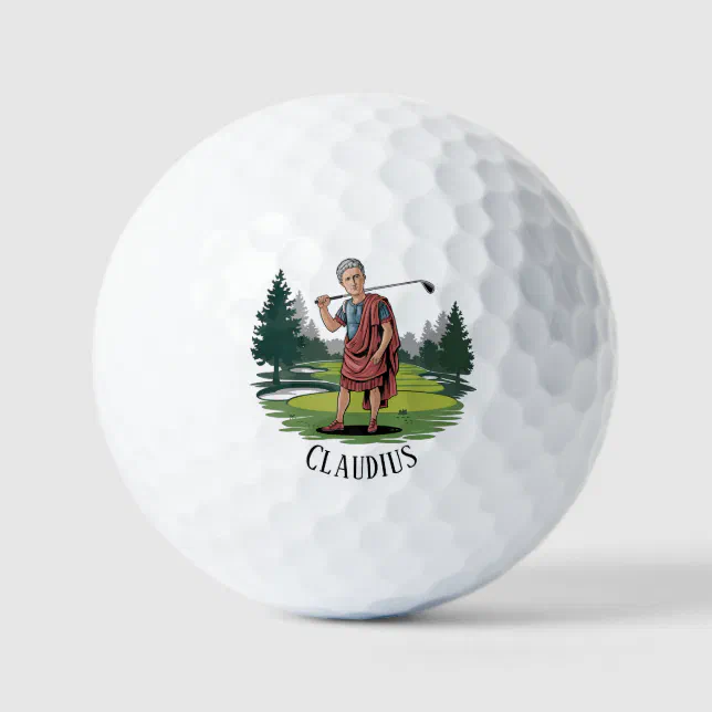 Modern Golfer Funny Illustration Custom Bad Stroke Golf Balls