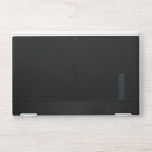 modern gorgeous black leather HP laptop skin