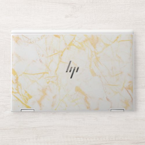 modern gorgeous yellow marble HP EliteBook X360 10 HP Laptop Skin