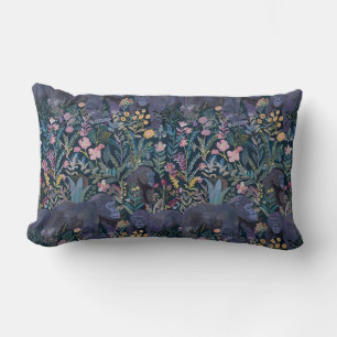 Modern Gorilla Floral Lumbar Pillow
