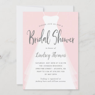 Modern Gown EDITABLE COLOR Bridal Shower Invite