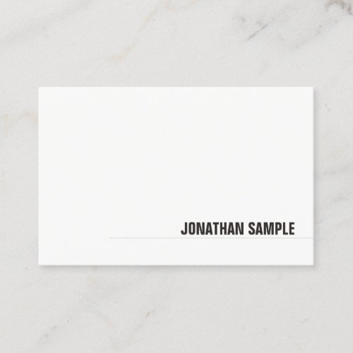 Modern Graceful Minimalist Elegant Unique Plain Business Card