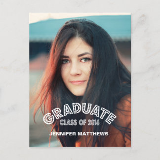MODERN GRAD | 2016 GRADUATION PARTY INVITATION POSTCARD