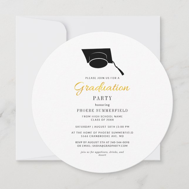Modern Grad 2026 Simple Graduation Party Invitation (Front)