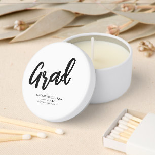 Modern Grad Brush Script Graduation Mini Candle Favors