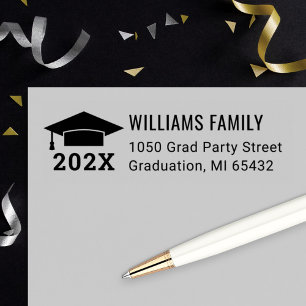 Modern Grad Cap 2026 Return Address Self-inking Stamp