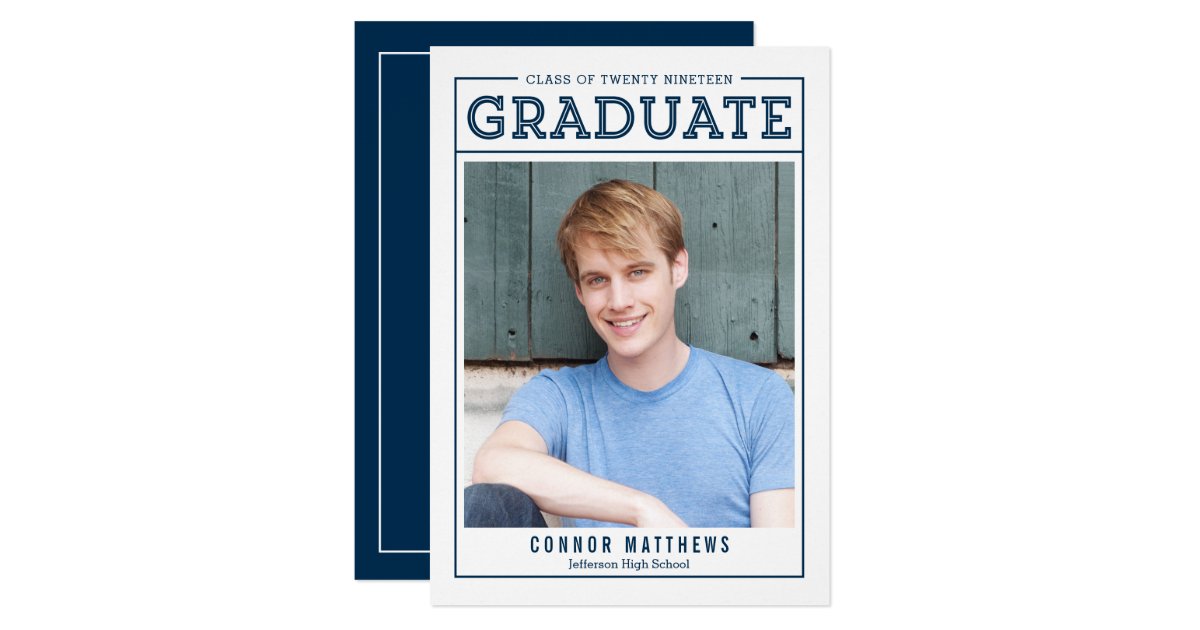 Modern Grad EDITABLE COLOR Graduation Invitation | Zazzle.com