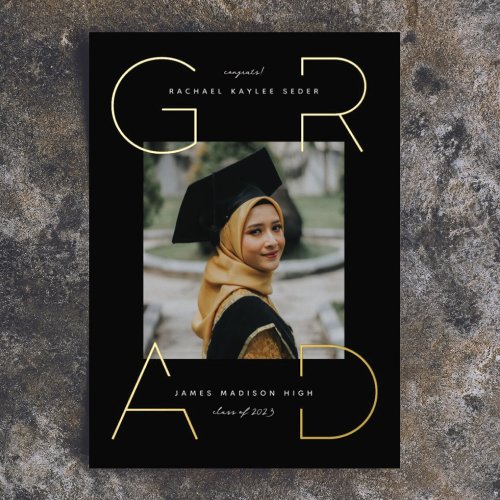 Modern Grad Foil Invitation